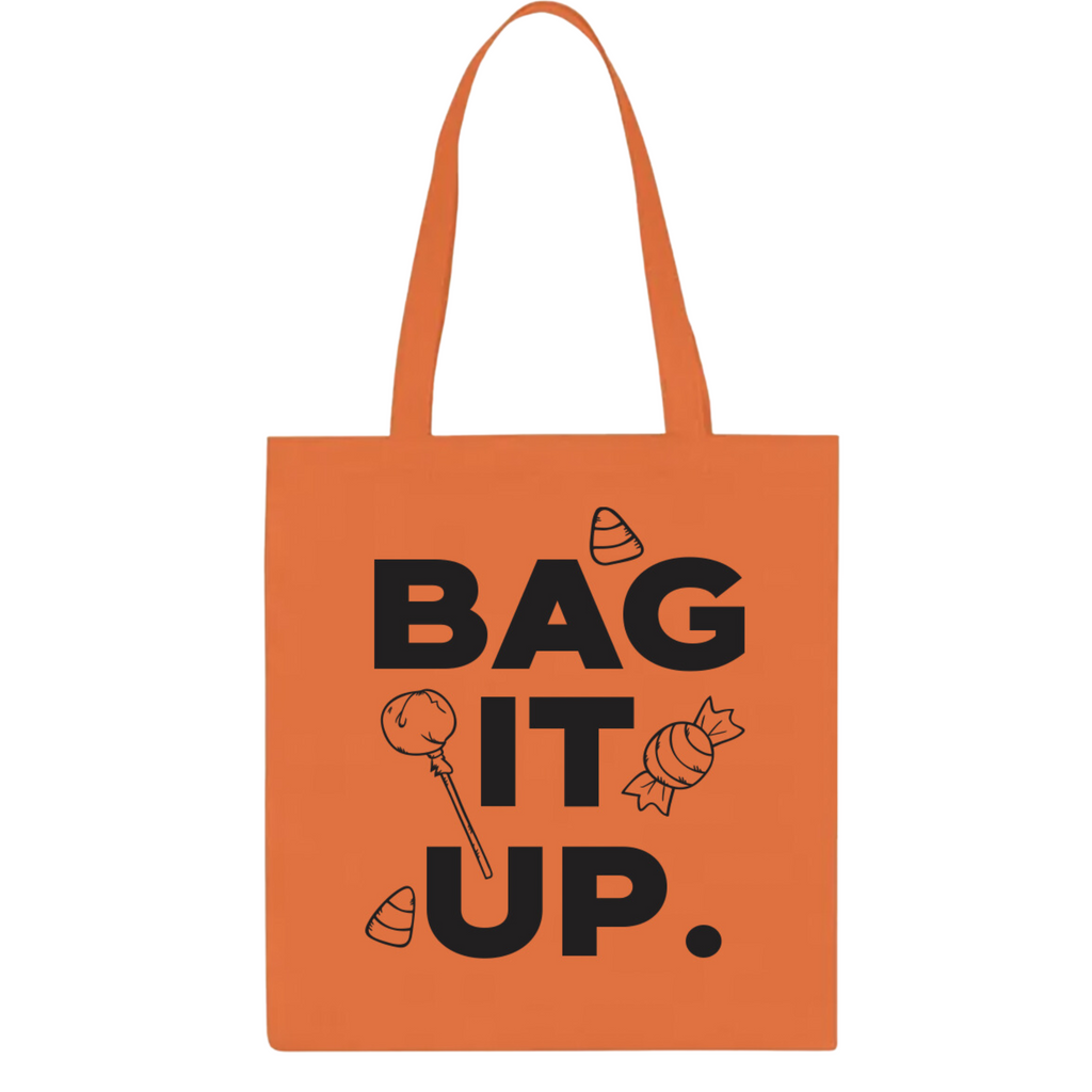 Embrace Nostalgia and Parenthood with the "Bag it Up" Halloween Trick or Treat Tote Bag