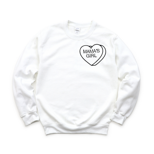 Valentines Day Embroidered Heart - Adult/Kids Sweatshirt