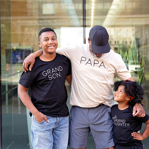 Grandpa and Grand Child - Papa/Grandson/Granddaughter Matching Shirts