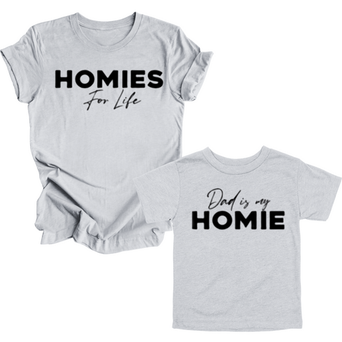 Matching Father and Child Set - Homies for Life ( Multiple Colors)