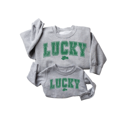 Lucky Adult and child Sweatshirt Option (Multiple Colors)