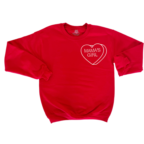 Valentines Day Embroidered Heart - Adult/Kids Sweatshirt