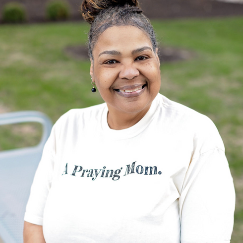A Praying Mom - Adult T-shirt