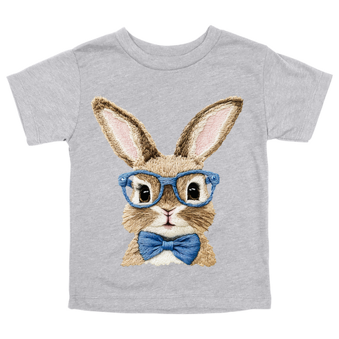 Vintage Easter Bunny with/Blue Bow Tie - Child/Adult T-shirt