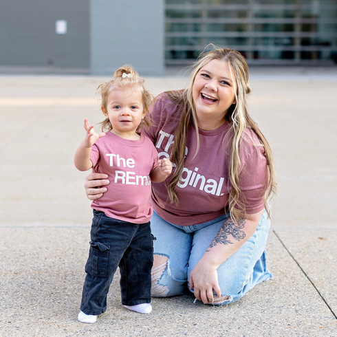 Mommy and Me, Girl Mom Matching - The Original The Remix® (Mauve) Set of 2