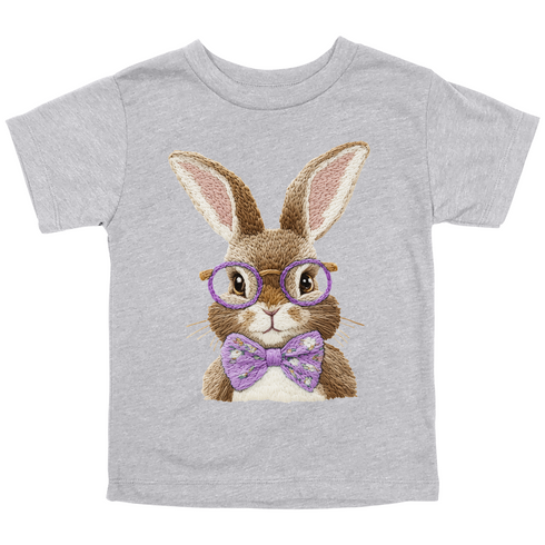 Vintage Easter Bunny with/Purple Bow Tie - Child/Adult T-shirt