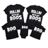 Mommy and Me - Halloween Matching Set - Rollin' With My Boos - Black Sweatshirt/T-shirt