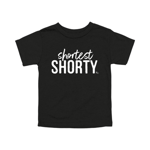 Dad, Mom, Shorty Matching T-shirt Set - Black