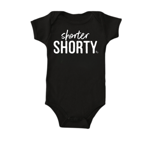 Dad, Mom, Shorty Matching T-shirt Set - Black