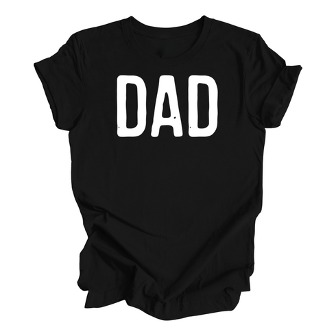 Dad, Mom, Shorty Matching T-shirt Set - Black