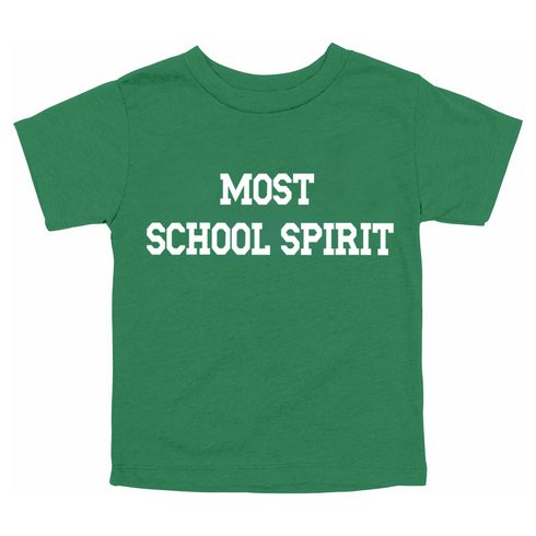 Back to School- "Most School Spirit" Kids Multiple Color T-shirt