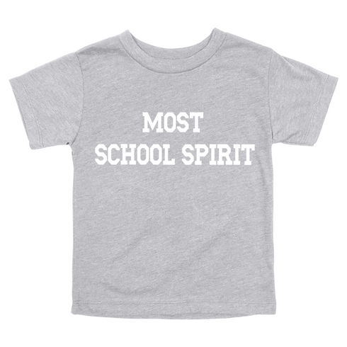 Back to School- "Most School Spirit" Kids Multiple Color T-shirt