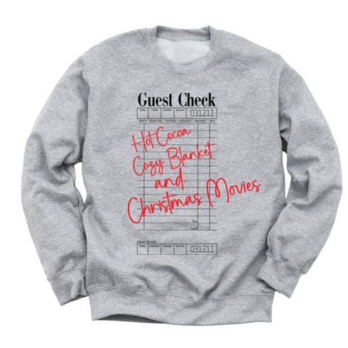 Guest Check Christmas Plans Sweatshirt - Youth and Adult