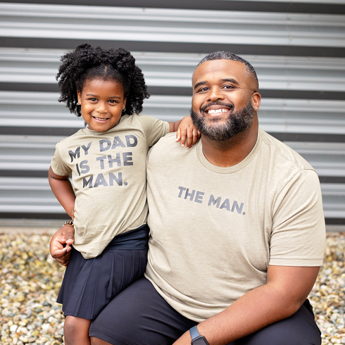Matching Set - The Man/My Dad Is The Man - Olive (2 Set Shirts)