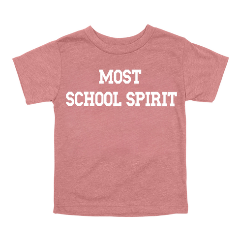 Back to School- "Most School Spirit" Kids Multiple Color T-shirt