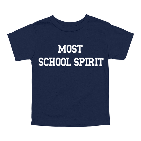 Back to School- "Most School Spirit" Kids Multiple Color T-shirt