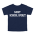 Back to School- "Most School Spirit" Kids Multiple Color T-shirt