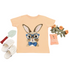 Vintage Easter Bunny with/Blue Bow Tie - Child/Adult T-shirt