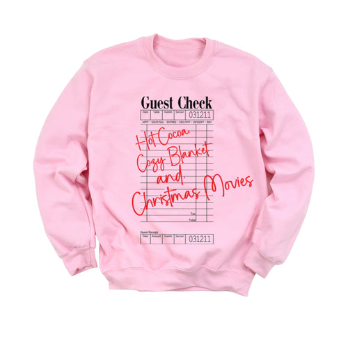 Guest Check Christmas Plans Sweatshirt - Youth and Adult