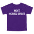 Back to School- "Most School Spirit" Kids Multiple Color T-shirt