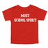 Back to School- "Most School Spirit" Kids Multiple Color T-shirt