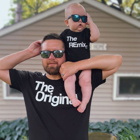 The Original The Remix® Daddy + Girl - Adult Tee & Kids Tee - Set of 2 (black)