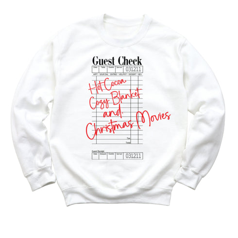 Guest Check Christmas Plans Sweatshirt - Youth and Adult