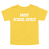Back to School- "Most School Spirit" Kids Multiple Color T-shirt