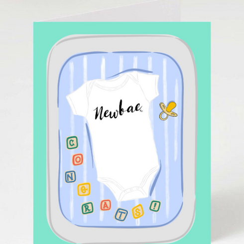 Baby Shower Invitation or Greeting Card - It's The Remix Baby