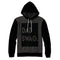 Two Toned Grey and Black Hoodie for men, mock up photo displaying hoodie for dads, the text says dad swag as a screen print with black background highlighting and a white drawstring