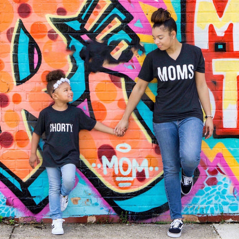 mom of boy matching shirt
