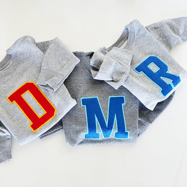 Birthday Shirt Idea | Personalize Shirt with Patch | Initials | 5 inch Patches | Coordinate | Party Outfit | Colorful Patches | Matching